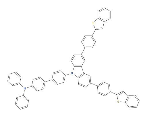 4'-(3,6-bis(4-(benzo[b]thiophen-2-yl)phenyl)-9H-carbazol-9-yl)-N,N-diphenyl-[1,1'-biphenyl]-4-amine
