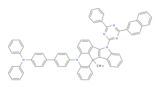 4'-(13c-methyl-9-(4-(naphthalen-2-yl)-6-phenyl-1,3,5-triazin-2-yl)-9,13c-dihydro-5H-indolo[3',2':4,5]cyclopenta[1,2,3-kl]acridin-5-yl)-N,N-diphenyl-[1,1'-biphenyl]-4-amine