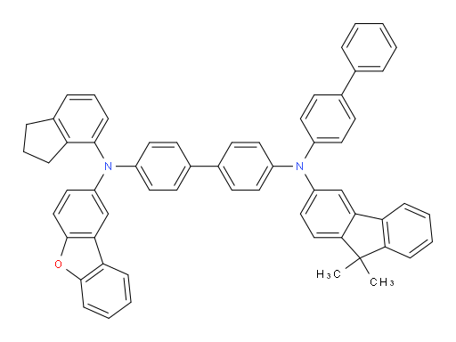 N4-([1,1'-biphenyl]-4-yl)-N4'-(dibenzo[b,d]furan-2-yl)-N4'-(2,3-dihydro-1H-inden-4-yl)-N4-(9,9-dimethyl-9H-fluoren-3-yl)-[1,1'-biphenyl]-4,4'-diamine