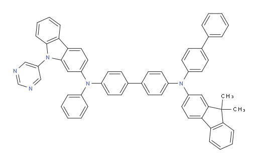 N4-([1,1'-biphenyl]-4-yl)-N4-(9,9-dimethyl-9H-fluoren-2-yl)-N4'-phenyl-N4'-(9-(pyrimidin-5-yl)-9H-carbazol-2-yl)-[1,1'-biphenyl]-4,4'-diamine