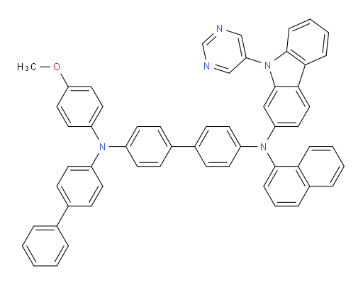 N4-([1,1'-biphenyl]-4-yl)-N4-(4-methoxyphenyl)-N4'-(naphthalen-1-yl)-N4'-(9-(pyrimidin-5-yl)-9H-carbazol-2-yl)-[1,1'-biphenyl]-4,4'-diamine