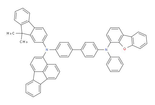 N4-(dibenzo[b,d]furan-4-yl)-N4'-(9,9-dimethyl-9H-fluoren-2-yl)-N4'-(fluoranthen-3-yl)-N4-phenyl-[1,1'-biphenyl]-4,4'-diamine