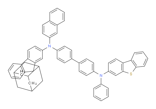 N4-(dibenzo[b,d]thiophen-3-yl)-N4'-(naphthalen-2-yl)-N4-phenyl-N4'-(spiro[adamantane-2,9'-fluoren]-2'-yl)-[1,1'-biphenyl]-4,4'-diamine