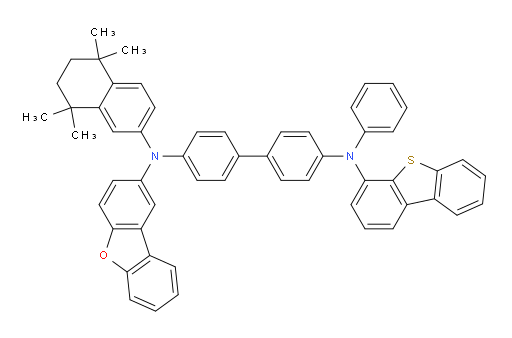 N4-(dibenzo[b,d]furan-2-yl)-N4'-(dibenzo[b,d]thiophen-4-yl)-N4'-phenyl-N4-(5,5,8,8-tetramethyl-5,6,7,8-tetrahydronaphthalen-2-yl)-[1,1'-biphenyl]-4,4'-diamine