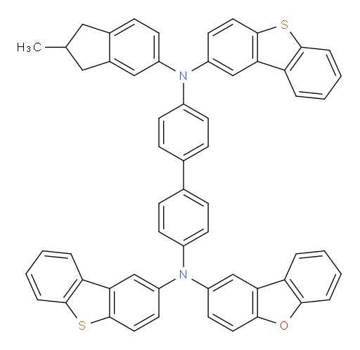N4-(dibenzo[b,d]furan-2-yl)-N4,N4'-bis(dibenzo[b,d]thiophen-2-yl)-N4'-(2-methyl-2,3-dihydro-1H-inden-5-yl)-[1,1'-biphenyl]-4,4'-diamine
