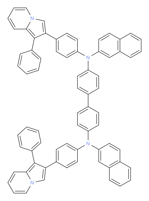 N4,N4'-di(naphthalen-2-yl)-N4,N4'-bis(4-(1-phenylindolizin-2-yl)phenyl)-[1,1'-biphenyl]-4,4'-diamine