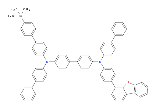 N4,N4'-di([1,1'-biphenyl]-4-yl)-N4-(4-(dibenzo[b,d]furan-4-yl)phenyl)-N4'-(4'-(trimethylsilyl)-[1,1'-biphenyl]-4-yl)-[1,1'-biphenyl]-4,4'-diamine