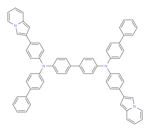 N4,N4'-di([1,1'-biphenyl]-4-yl)-N4,N4'-bis(4-(indolizin-2-yl)phenyl)-[1,1'-biphenyl]-4,4'-diamine