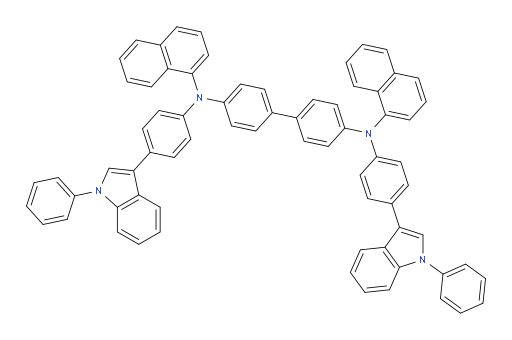 N4,N4'-di(naphthalen-1-yl)-N4,N4'-bis(4-(1-phenyl-1H-indol-3-yl)phenyl)-[1,1'-biphenyl]-4,4'-diamine