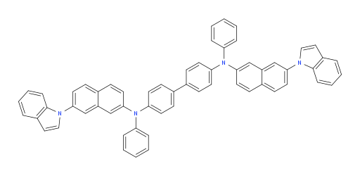 N4,N4'-bis(7-(1H-indol-1-yl)naphthalen-2-yl)-N4,N4'-diphenyl-[1,1'-biphenyl]-4,4'-diamine