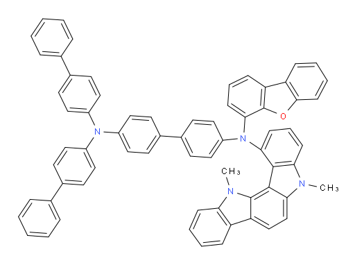 N4,N4-di([1,1'-biphenyl]-4-yl)-N4'-(dibenzo[b,d]furan-4-yl)-N4'-(5,12-dimethyl-5,12-dihydroindolo[3,2-a]carbazol-1-yl)-[1,1'-biphenyl]-4,4'-diamine