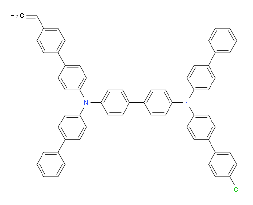 N4,N4'-di([1,1'-biphenyl]-4-yl)-N4-(4'-chloro-[1,1'-biphenyl]-4-yl)-N4'-(4'-vinyl-[1,1'-biphenyl]-4-yl)-[1,1'-biphenyl]-4,4'-diamine