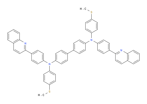 N4,N4'-bis(4-(methylthio)phenyl)-N4,N4'-bis(4-(quinolin-2-yl)phenyl)-[1,1'-biphenyl]-4,4'-diamine