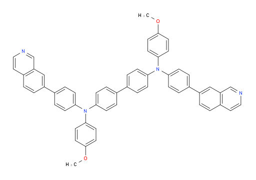 N4,N4'-bis(4-(isoquinolin-7-yl)phenyl)-N4,N4'-bis(4-methoxyphenyl)-[1,1'-biphenyl]-4,4'-diamine