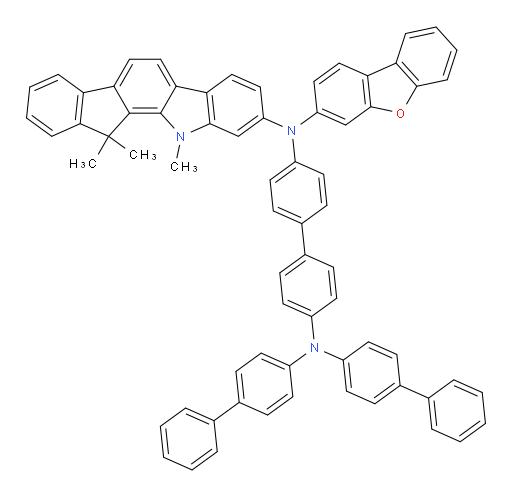 N4,N4-di([1,1'-biphenyl]-4-yl)-N4'-(dibenzo[b,d]furan-3-yl)-N4'-(11,12,12-trimethyl-11,12-dihydroindeno[2,1-a]carbazol-9-yl)-[1,1'-biphenyl]-4,4'-diamine