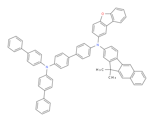 N4,N4-di([1,1'-biphenyl]-4-yl)-N4'-(dibenzo[b,d]furan-2-yl)-N4'-(11,11-dimethyl-11H-benzo[b]fluoren-2-yl)-[1,1'-biphenyl]-4,4'-diamine