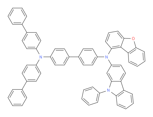 N4,N4-di([1,1'-biphenyl]-4-yl)-N4'-(dibenzo[b,d]furan-1-yl)-N4'-(9-phenyl-9H-carbazol-2-yl)-[1,1'-biphenyl]-4,4'-diamine