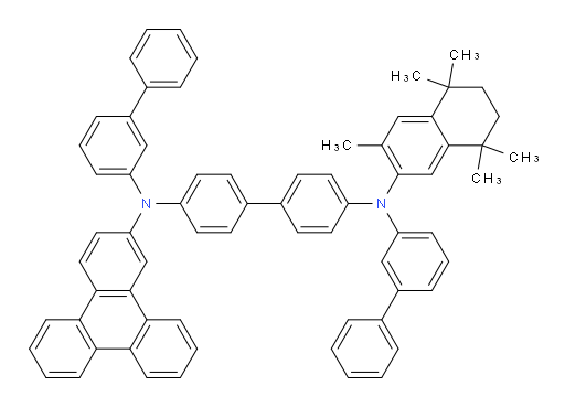 N4,N4'-di([1,1'-biphenyl]-3-yl)-N4-(3,5,5,8,8-pentamethyl-5,6,7,8-tetrahydronaphthalen-2-yl)-N4'-(triphenylen-2-yl)-[1,1'-biphenyl]-4,4'-diamine