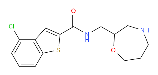 N-((1,4-oxazepan-2-yl)methyl)-4-chlorobenzo[b]thiophene-2-carboxamide