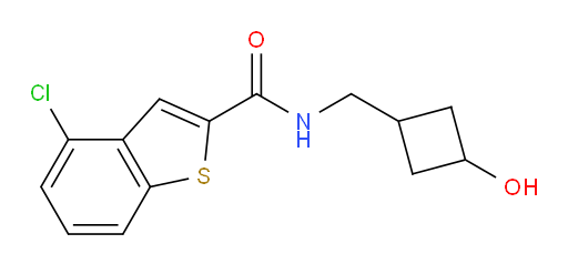 4-chloro-N-((3-hydroxycyclobutyl)methyl)benzo[b]thiophene-2-carboxamide