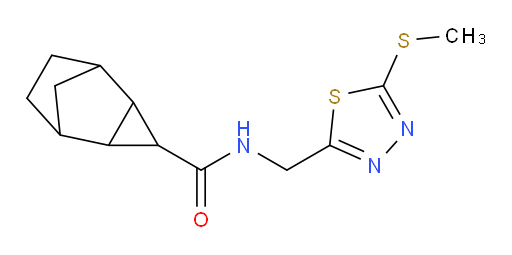 N-((5-(methylthio)-1,3,4-thiadiazol-2-yl)methyl)tricyclo[3.2.1.02,4]octane-3-carboxamide