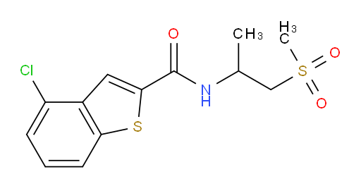 4-chloro-N-(1-(methylsulfonyl)propan-2-yl)benzo[b]thiophene-2-carboxamide
