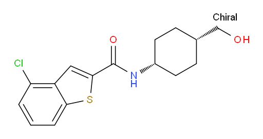 4-chloro-N-((1s,4s)-4-(hydroxymethyl)cyclohexyl)benzo[b]thiophene-2-carboxamide
