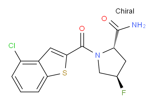 (2S,4R)-1-(4-chlorobenzo[b]thiophene-2-carbonyl)-4-fluoropyrrolidine-2-carboxamide