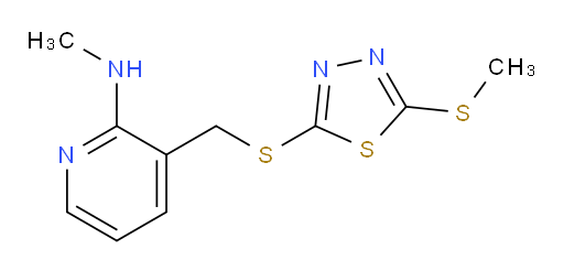 N-methyl-3-(((5-(methylthio)-1,3,4-thiadiazol-2-yl)thio)methyl)pyridin-2-amine
