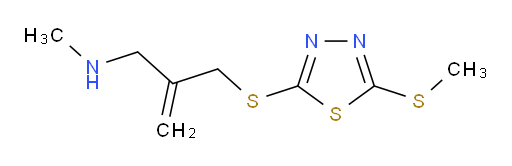 N-methyl-2-(((5-(methylthio)-1,3,4-thiadiazol-2-yl)thio)methyl)prop-2-en-1-amine