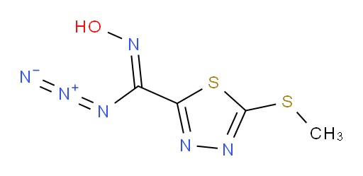 (E)-N'-hydroxy-5-(methylthio)-1,3,4-thiadiazole-2-carbimidoyl azide