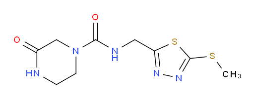 N-((5-(methylthio)-1,3,4-thiadiazol-2-yl)methyl)-3-oxopiperazine-1-carboxamide