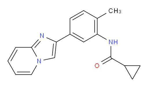 N-(5-(imidazo[1,2-a]pyridin-2-yl)-2-methylphenyl)cyclopropanecarboxamide