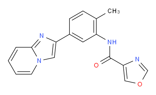 N-(5-(imidazo[1,2-a]pyridin-2-yl)-2-methylphenyl)oxazole-4-carboxamide