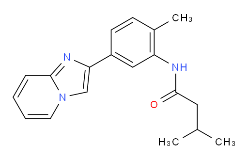 N-(5-(imidazo[1,2-a]pyridin-2-yl)-2-methylphenyl)-3-methylbutanamide