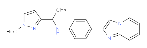 4-(imidazo[1,2-a]pyridin-2-yl)-N-(1-(1-methyl-1H-pyrazol-3-yl)ethyl)aniline