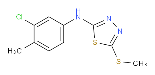 N-(3-chloro-4-methylphenyl)-5-(methylthio)-1,3,4-thiadiazol-2-amine