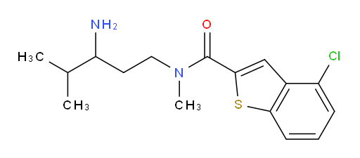 N-(3-amino-4-methylpentyl)-4-chloro-N-methylbenzo[b]thiophene-2-carboxamide
