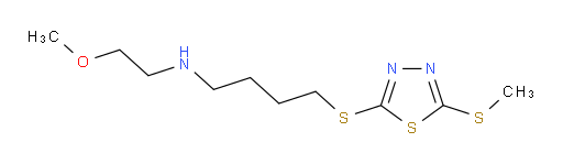 N-(2-methoxyethyl)-4-((5-(methylthio)-1,3,4-thiadiazol-2-yl)thio)butan-1-amine