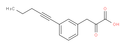 2-oxo-3-(3-(pent-1-yn-1-yl)phenyl)propanoic acid