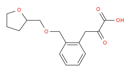 2-oxo-3-(2-(((tetrahydrofuran-2-yl)methoxy)methyl)phenyl)propanoic acid