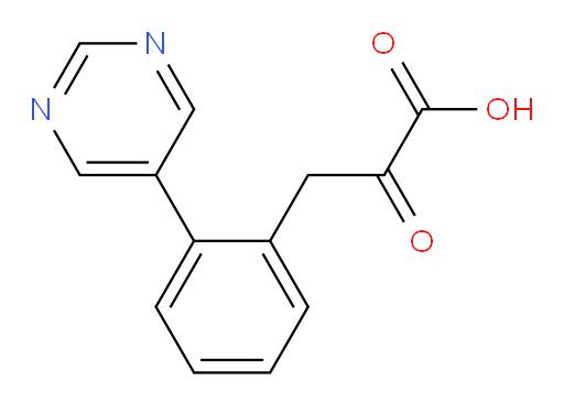 2-oxo-3-(2-(pyrimidin-5-yl)phenyl)propanoic acid