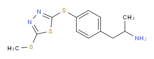 1-(4-((5-(methylthio)-1,3,4-thiadiazol-2-yl)thio)phenyl)propan-2-amine