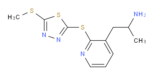 1-(2-((5-(methylthio)-1,3,4-thiadiazol-2-yl)thio)pyridin-3-yl)propan-2-amine
