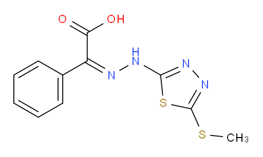 (E)-2-(2-(5-(methylthio)-1,3,4-thiadiazol-2-yl)hydrazono)-2-phenylacetic acid