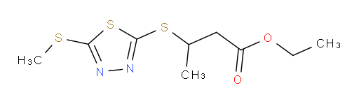 ethyl 3-((5-(methylthio)-1,3,4-thiadiazol-2-yl)thio)butanoate
