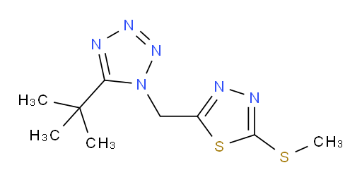 2-((5-(tert-butyl)-1H-tetrazol-1-yl)methyl)-5-(methylthio)-1,3,4-thiadiazole