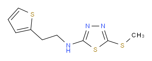 5-(methylthio)-N-(2-(thiophen-2-yl)ethyl)-1,3,4-thiadiazol-2-amine