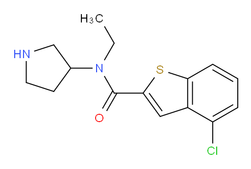 4-chloro-N-ethyl-N-(pyrrolidin-3-yl)benzo[b]thiophene-2-carboxamide