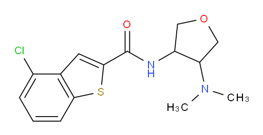 4-chloro-N-(4-(dimethylamino)tetrahydrofuran-3-yl)benzo[b]thiophene-2-carboxamide